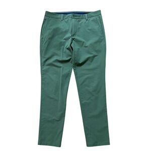 Vineyard Vines Mens On-The-Go Pant Green Stretch Chino 34x32 Performance Pants